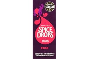 HOLY LAMA NATURALS Holy Lama Spice Drops® Rose Extract – Natural Rose Flavouring for Cooking, Baking, Drinks & Desserts – 5 ml Bottle (150 Drops) – Vegan, Gluten-Free, No Artificial Colours or Preservatives