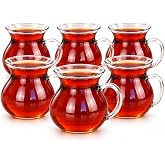 Orret Home Keyfi Ala 6'lı Borosilikat Cam &Ccedil;ay Bardağı Seti, 200ml Termisil Kupa, Şık ve Dayanıklı, &Ccedil;ay Vakti i&ccedil;in İdeal (6 Ad