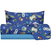hermet Jolly Tennis Single Bed Sheet Set, 100% Cotton, Flat Sheet + Fitted Sheet + Pillow Case