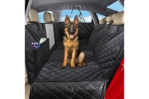 Sosayet Koc dla psa, na tylne siedzenie samochodowe 4 w 1, z osłoną boczną i okienkiem, wodoszczelny, antypoślizgowy, z pasem bezpieczeństwa, do samochodów typu Van, SUV (137 x 147 cm)