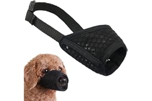 TANDD Dog Muzzle Soft Mesh Muzzle - Adjustable Breathable Dog Muzzle, Dog Mask, Mouth Cover for Anti-Biting Anti-Barking, Allows Panting Drinking (Black, Size S)