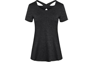 Sykooria Deportiva Mujer Fitness de Manga Corta Tops de Yoga Camiseta Holgada