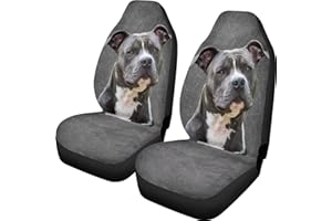 Xoenoiee Staffordshire Bull Terrier Print Car Seat Cover Universal Fit 2 PCS Car Front Seat Cover Car Seat Protector for Truck SUV VAN