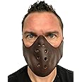 Rubber Johnnies Johnniesfx, Insane Asylum MASK, Human Muzzle, Mouth Restraint, Latex, Cannibal MASK, Unisex Straight Jacket COSTUME, Lecter, Horror Restraints, Movie Quality, Brown, Psych Ward