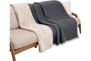 PAWSEE Pawsse Coperta per Cani Impermeabile, Fodera per Divano per Cuccioli di Gatto in Pile Sherpa, Fodera per Mobili Protettiva Lavabile Media 150 x 120 cm