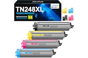 KUPYLM TN248 TN248XL Cartouche de Toner TN248XL Compatible pour Brother TN248 TN248XL TN-248XL pour Brother MFC-L3760CDW MFC-L3740CDW DCP-L3560CDW DCP-L3520CDWE MFC-L3740CDWE (4-Pack, avec Puce)