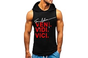 HOTCAT Tank top Herren Muskelshirt Ärmelloser Hoodie Muskelshirt Workout Sport Top Fitness Unterhemden Kapuzenpullover