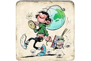 EpochSign Plaque en métal en Aluminium avec Inscription en Anglais « Gaston Lagaffe and The World Map » 20,3 x 30,5 cm