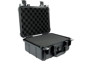 Magnet-Kauf Fotokoffer Mit Schaum - Universalkoffer Schutzkoffer Mit Schaumstoff - Transportkoffer - Pistolenkoffer Kunststoff - Kammerkoffer Klein und Groß Wasserdicht (34x29x15,2 cm)
