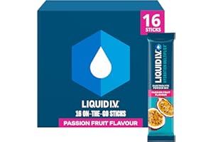 Liquid I.V. Electrolyte Sachets | Passion Fruit | Hydration Electrolyte Powder Mix | 1 Pack (16 Sticks) | 7 Vitamins and Minerals | Vegan