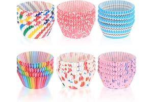 YIPHOMN 600 Piezas Moldes Papel para Magdalenas, Cajas para Hornear Magdalenas, Tazas para Muffin Papel, Envoltorios de Papel para Cupcakes, Bodas, Fiestas, Cumpleaños