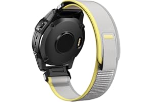 NotoCity Nylonowa bransoletka do zegarka Garmin Fenix 6/5/7, 22 mm Quick Fit, zapięcie na rzepy, nylonowa, do Fenix 5 Plus/Fenix 6 Pro/Forerunner 935/945/955/Instinct/Instinct 2 Solar