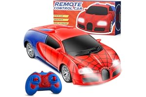 Dolanus RC Car Toys for 3 4 5 6 7 8 Year Old Boys : Spider Remote Control Car for Kids, Gifts for 3-8 Years Old Boy Birthday Present for Toddlers, Drift Racing Cars Spider Toys with LED Light