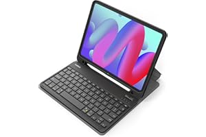 Inateck Case with Keyboard for iPad A16 11th Gen 2025 11 inch/10th Gen 2022 10.9 inch, Detachable Keyboard with Pencil Holder for iPad Air 11" M3 2025/M2 2024, Air 5/4, Pro 11" 4/3/2/1, KB04002 Black