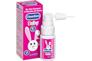 NAVEH PHARMA® CleanEars Baby | Fast-Acting Ear Wax Removal Spary | Breaks Down & Dissolves Earwax in Just 1 Treatment | Clinically Proven to Be 300% More Effective W/Mineral Oil | Gentle&Safe | 15ML