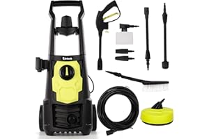 BIRTECH Pressure Washers, 1650W 135Bar 420L/H Electric Jet Washers Pressure Washers with Patio Cleaner, Power Washer with Adjustable Spray Nozzle, Pressure Washer for Patio Car Garden Yard Fences Driveways