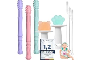 OKONKN 4 Pcs Mordedores Bebes 3-6-12meses Alivio Dolor Dentición. Ejercicios Agarre. Regalo Con Puntos Masaje Para Bebés, Niño Y Niña