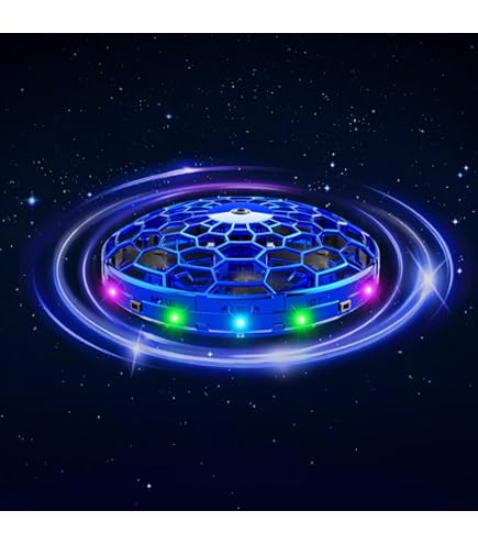 Flying Ball Toys, Lighting Flying Toys, Children Adult Indoor And Outdoor Flying Gyro Toys, Nebula Ball Frisbee Ball Magic Spinning Ball, Blue - View #4