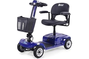 Discover Mobility Glide 4mph Portable Mobility Buggy Vehicle with 12 AH Battery (Blue)