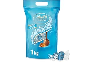 ‎LINDT Lindor Salted Caramel, 1 kg Beutel, ca. 80 Lindt Schokoladen Kugeln