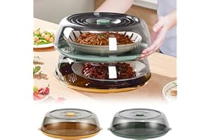 TEFOLA Insulated Food Covers, 2Pcs Insulated Vegetable Cover, Plate Cover, Multifunctional Insulated Food Cover, Dustproof Practical Table Accessories for Food Storage, Protection (Green + Yellow)