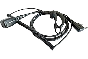 HANDYTRON Pinganillo Reforzado Walkie Talkie Cable 3.5mm para Uso Profesional. Compatible Kenwood/DYNASCAN/BAOFENG/PUXING 1 Unidad