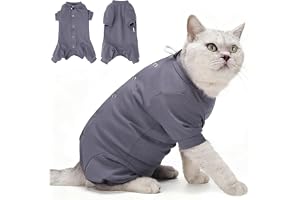 HEYWEAN Kattbody Efter Operation Body Katt Långärmad Anti-slickande Katt Operation Body Kastration Halskrage-Alternativ Kattb