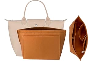 XSDSLS Organisateur de Sac en Feutre Organiseur de sac à main pour sac Le pliage Femme Organiseur de sac Rangement pour Sac Longchamp (Chameau, M)