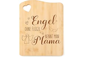 WELSKY Mama Geschenk, Geburtstagsgeschenk für Mama-Einzigartiges Handgefertigtes Schneidebrett aus Bambus, Muttertagsgeschenk, Geschenke für Mama zum Geburtstag Muttertag Weihnachten-27.5 * 21.5CM