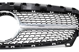 ‎FINEST FOLIA Kühlergrill Waben Aufkleber Dekor Zubehör Diamantgrill Urban Auto Autoaufkleber (Chrom Silber, W117 (K051))