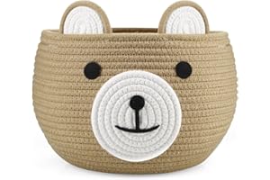 PandaEar Cesta de regalo y organizador de lavandería con diseño de oso para artículos esenciales para recién nacidos