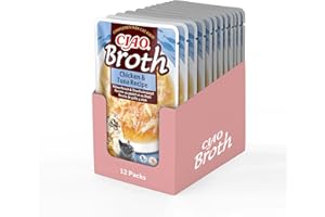INABA CIAO Rosół z kurczaka i tuńczyka, mokra karma dla kotów - zdrowy, smaczny bulion z kurczaka - 12 worków x 40 g - karma dla kotów bez konserwantów i sztucznych barwników, bez ziarna