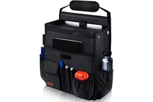 Smof Organiseur de siège de voiture pour siège avant/passager, organiseur de siège arrière suspendu pour dossiers, fournitures de bureau, organiseur de siège arrière pour enfants avec poche séparée