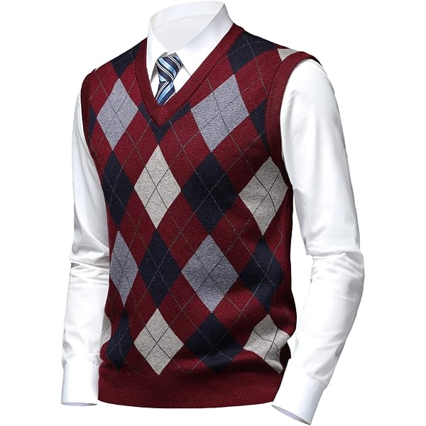 Gilet Homme Col V Sans Manches - Tricot Laine-polyester, Boutonnage, élégant Pour Bureau Ou Décontracté