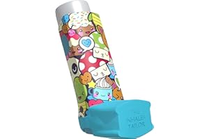 The Inhaler Tailor Inhaler Cover for Kids and Adults – Vegan Leather Case in Over 30 Designs for Ventolin and Shorter Style Inhalers – Handmade in England (Happy Creatures, Shorter Style)