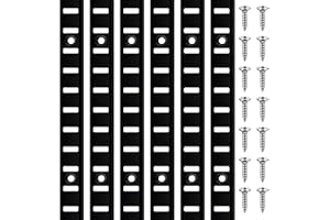 Yaocom 6 Pcs 36 Inch Shelf Pilaster Metal Mortise Mount Pilaster Strip Adjustable Shelf Standards for Wall Shelving System Closet Organization Storage (Black)