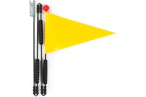 Cycley, bandierine da bicicletta per bambini, resistenti agli strappi, lunghezza di 160 cm, di colore giallo, utilizzabili ad esempio come bandierina di sicurezza, confezione da 4