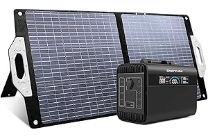 1000W Powerstation Lifepo4 mit 100W Solarpanel, STORCUBE 896Wh/280000mAh Solargenerator, Tragbare Powerstation 230V Mobiler Stromspeicher für Garten Reise Camping Wohnmobil Notfall