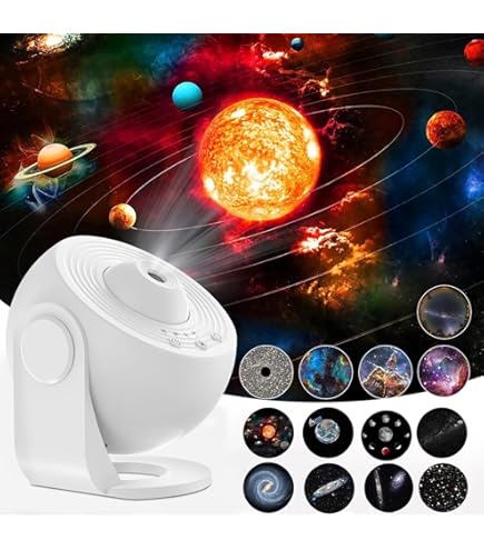 Projecteur D'étoiles Et Projecteur D'étoiles Galaxie Avec 13 Disques Planétaires, Rotation à 180°, Lumières Sensorielles Pour Enfants Et Adultes, Décoration De Fête, Mise Au Point Réglable (noir