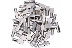 TBESTMAX 120 Packs Shelf Pins, 5 mm Shelf Support Pegs Spoon Shape Cabinet Furniture