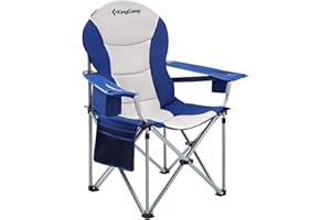 KingCamp Krzesło kempingowe z regulowanym oparciem i torbą chłodzącą, obciążenie do 160 kg