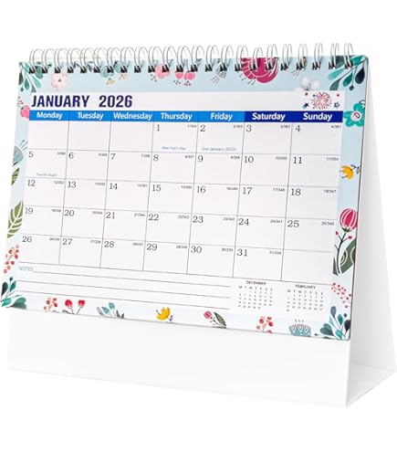 NUOBESTY Mini Desk Calendar July 2025 To December 2026