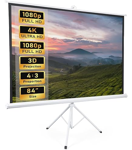Tbest Écran de projecteur de 120 pouces Écran de projecteur 120 pouces
