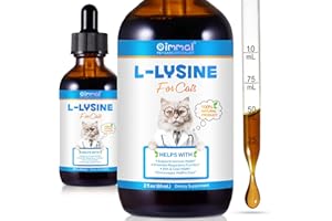 ZYRANOVAE L-Lysine for Cats & Kittens,Lysine Drops Immune Support Supplement for Immune,Feline Respiratory, Sneezing, Runny Nose, Eye Function,Roast Chicken Flavor,2oz (60mL)