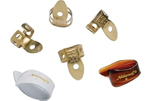 Planet Waves National Brass Fingerpick Bundle - 6er Pack NP2B7T8W-06 schwarz Medium/Large, 6 Picks