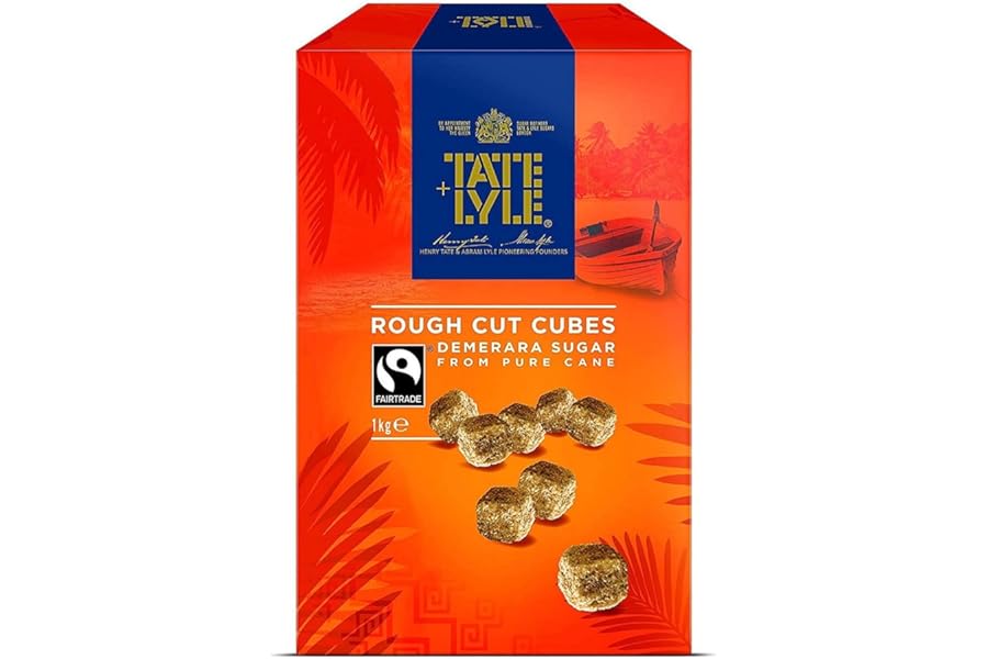 Tate & Lyle Demerara Rough Cut Sugar Cubes 1 kg (Pack of 1)