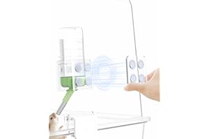 BUCATSTATE Wasserflaschenhalter für Hamster Magnetischer, Sturzfester Ständer mit Verstellbarer Höhe, geeignet für Flaschen bis Ø 5 cm, für Hamster und andere Kleintiere (nur Halterung)