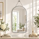 Deinhaus Askılı Duvar Aynası cm, İnce &Ccedil;er&ccedil;eve, Banyo Antre Yatak Odası ve Makyaj Alanı İ&ccedil;in Dekoratif Ayna, Ayna (Silver)