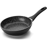 Ibili 440024 Natura Non-Stick Frying Pan 24 cm Aluminium with Stone Look