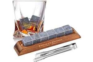 AWEKER Papa Männer Geschenke Whiskey Steine Set, Geschenke Fur Männer, Vatertagsgeschenk Ideen,Kühlsteine mit speziellem Aufbewahrungsbeutel, Natürliche Wiederverwendbare Eiswürfel als tolles Geschenk…